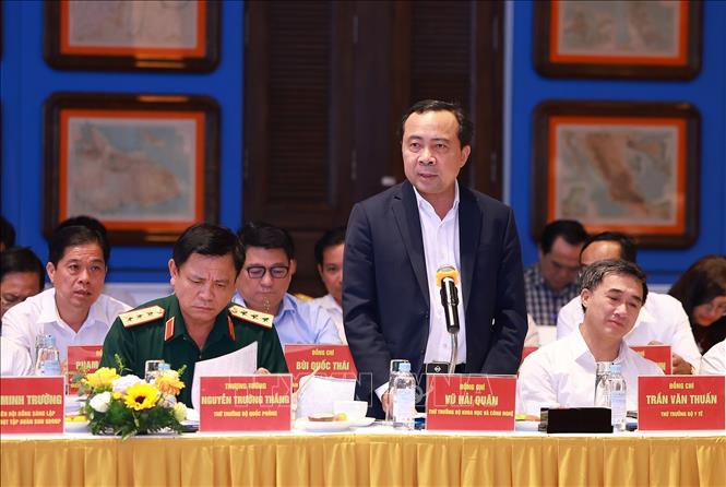 Thứ trưởng Bộ Khoa học và Công nghệ Vũ Hải Quân phát biểu. Ảnh: Dương Giang-TTXVN 
