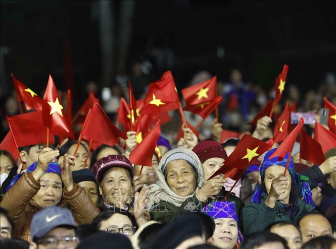 People of all walks of life attend the programme in the northern province of Cao Bang, where President Ho returns to prepare forces and strategies for Vietnam's August Revolution. VNA Photo