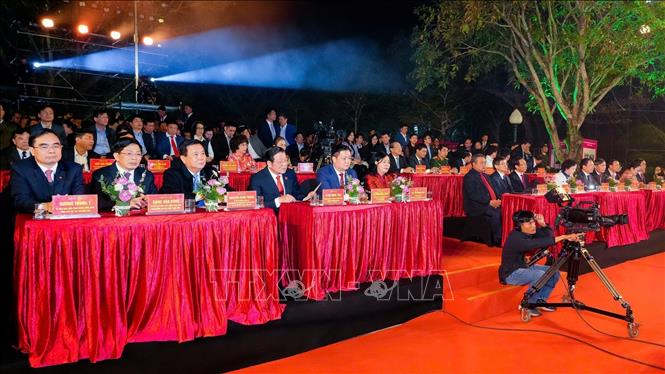 Delegates attend the programme in the central province of Nghe An, President Ho's birthplace and the cradle of his patriotic spirit. VNA Photo