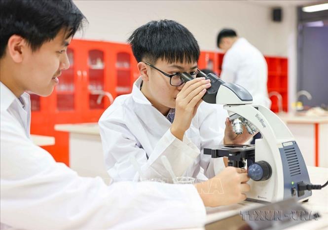 Học sinh trường THPT chuyên Hà Nội – Amsterdam đoạt giải tại kỳ thi Olympic Khoa học trẻ quốc tế IJSO 2025 đã khẳng định bước đi đúng đắn của ngôi trường hàng đầu Thủ đô trong công tác giáo dục. Ảnh: Thanh Tùng - TTXVN