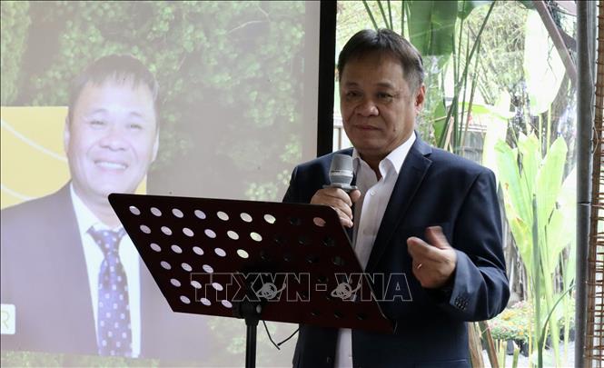 Ông Võ Quang Hà, Chủ tịch Hội Gỗ xây dựng TP. Hồ Chí Minh phát biểu tại hội thảo. Ảnh: Xuân Anh - TTXVN