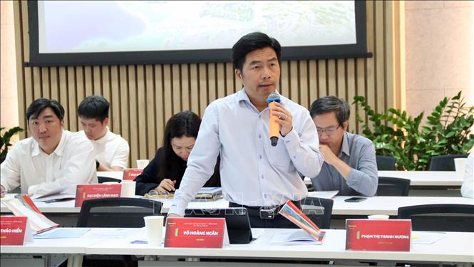 Giám đốc Sở Quy hoạch - Kiến trúc Tp.Hồ Chí Minh Võ Hoàng Ngân phát biểu ý kiến tại Hội thảo. Ảnh: Đoàn Mạnh Dương-TTXVN