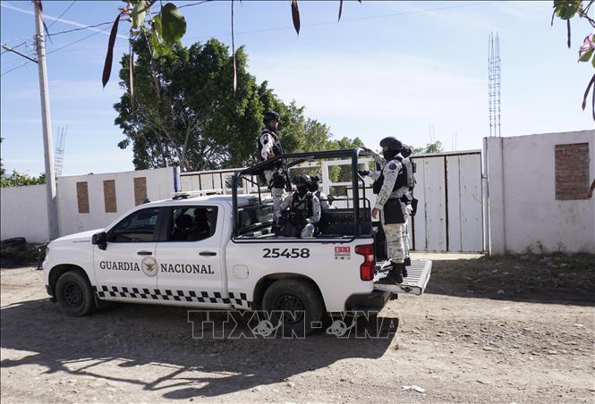 (Tư liệu) Lực lượng an ninh Mexico tuần tra tại Salamanca. Ảnh: THX/TTXVN