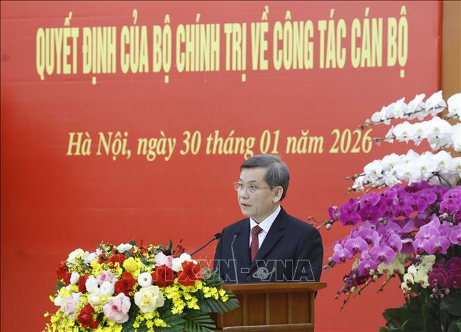 Đồng chí Lê Minh Trí phát biểu. Ảnh: Thống Nhất – TTXVN