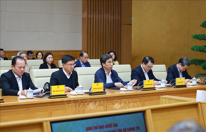 Các đại biểu tham dự Phiên họp lần thứ tư của Ban Chỉ đạo quốc gia triển khai Nghị quyết số 68-NQ/TW của Bộ Chính trị về phát triển kinh tế tư nhân. Ảnh: Dương Giang-TTXVN