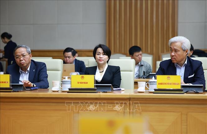 Các đại biểu tham dự Phiên họp lần thứ tư của Ban Chỉ đạo quốc gia triển khai Nghị quyết số 68-NQ/TW của Bộ Chính trị về phát triển kinh tế tư nhân. Ảnh: Dương Giang-TTXVN