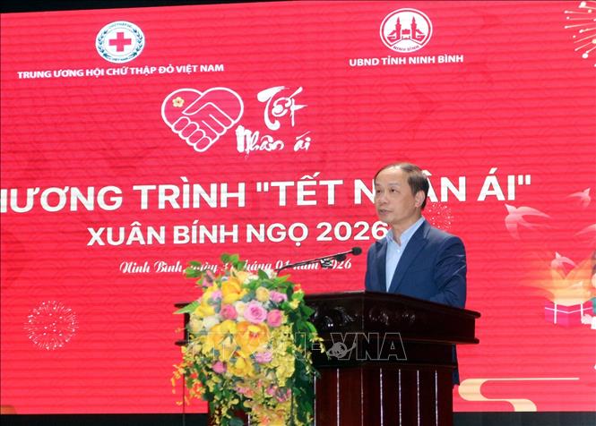 Phó Trưởng Ban Tuyên giáo và Dân vận Trung ương Phạm Tất Thắng phát biểu tại chương trình. Ảnh: Nguyễn Chinh - TTXVN