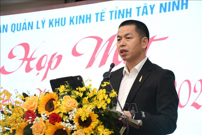 Ông Nguyễn Phú Cường, Giám đốc Nhà máy Coca Cola Tây Ninh phát biểu tại hội nghị. Ảnh: Bùi Giang - TTXVN