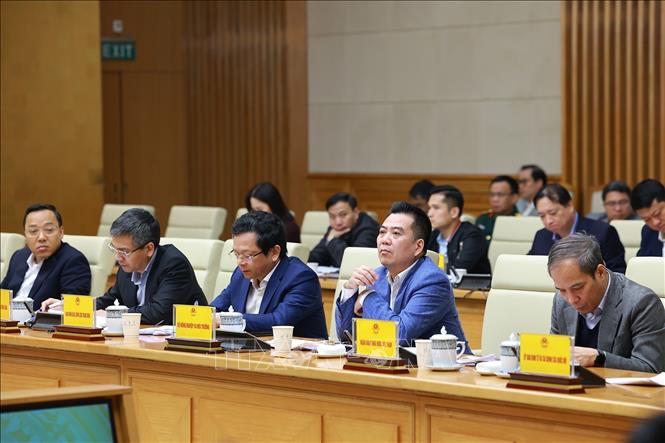 Các đại biểu tham dự Phiên họp lần thứ nhất của BCĐ về phát triển kinh tế nhà nước. Ảnh: Dương Giang-TTXVN 
