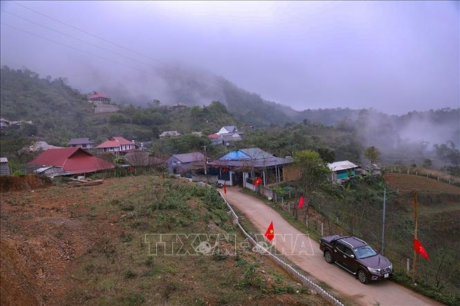 Mung village is located halfway up the mountains in Cao Phong commune, Phu Tho province. Photo: Trong Dat – VNA