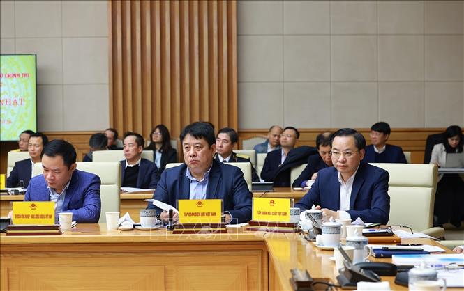 Các đại biểu tham dự Phiên họp lần thứ nhất của BCĐ về phát triển kinh tế nhà nước. Ảnh: Dương Giang-TTXVN
