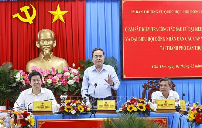 Chủ tịch Quốc hội Trần Thanh Mẫn phát biểu. Ảnh: Doãn Tấn – TTXVN