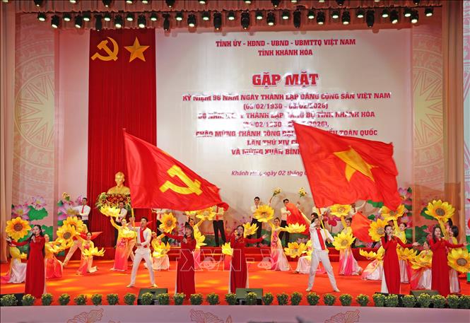 Tiết mục văn nghệ tại lễ kỷ niệm. Ảnh: Đặng Tuấn -TTXVN 