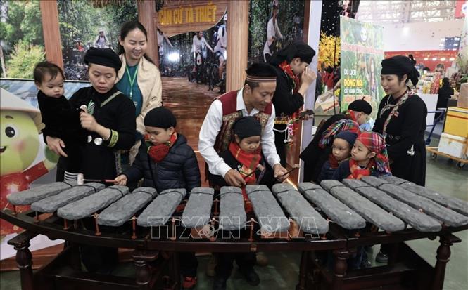 Gian trưng bày nghệ thuật tại Hội chợ Mùa Xuân 2026. Ảnh: Trần Việt - TTXVN 