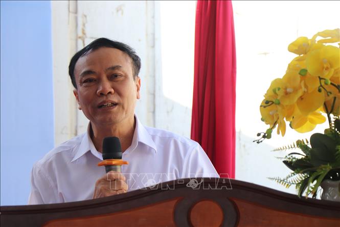 Ông Lê Đức Thịnh, Cục trưởng Cục Kinh tế hợp tác và Phát triển nông thôn (Bộ Nông nghiệp và Môi trường) phát biểu tại buổi lễ. Ảnh: Thu Hiền – TTXVN