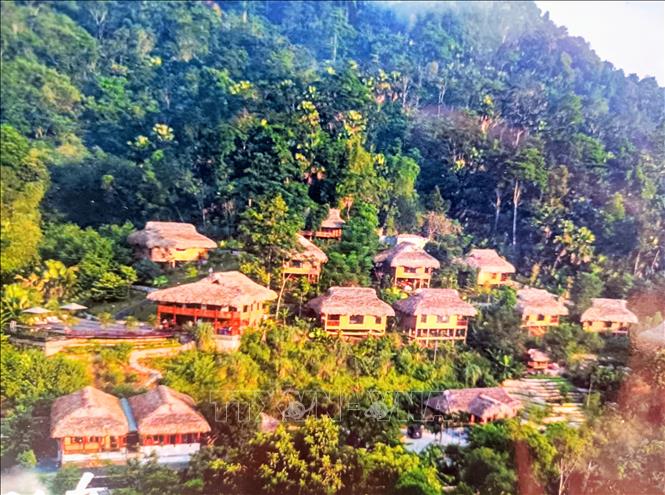 Người dân và các cơ sở homestay ở phường Hà Giang 1 (Tuyên Quang) chú trọng giữ không gian xanh phụ vụ du lịch. Ảnh: TTXVN phát