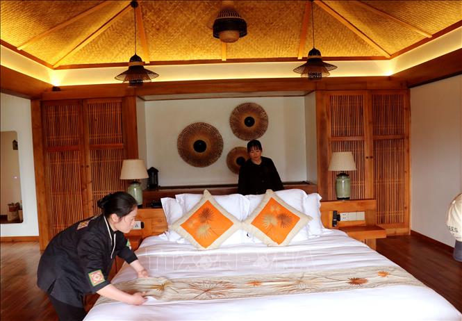 Người dân và các cơ sở homstay ở phường Hà Giang 1 (Tuyên Quang) chú trọng giữ không gian xanh phụ vụ du lịch. Ảnh: Đức Thọ - TTXVN