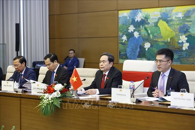 Chủ tịch Quốc hội Trần Thanh Mẫn phát biểu. Ảnh: Doãn Tấn - TTXVN