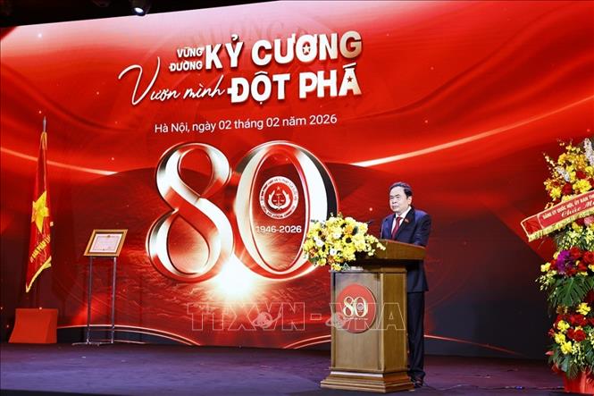 Chủ tịch Quốc hội Trần Thanh Mẫn phát biểu. Ảnh: Doãn Tấn - TTXVN