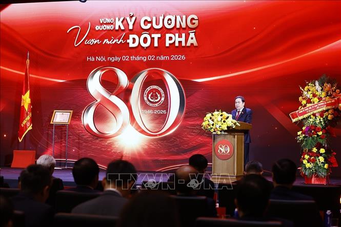 Chủ tịch Quốc hội Trần Thanh Mẫn phát biểu. Ảnh: Doãn Tấn - TTXVN