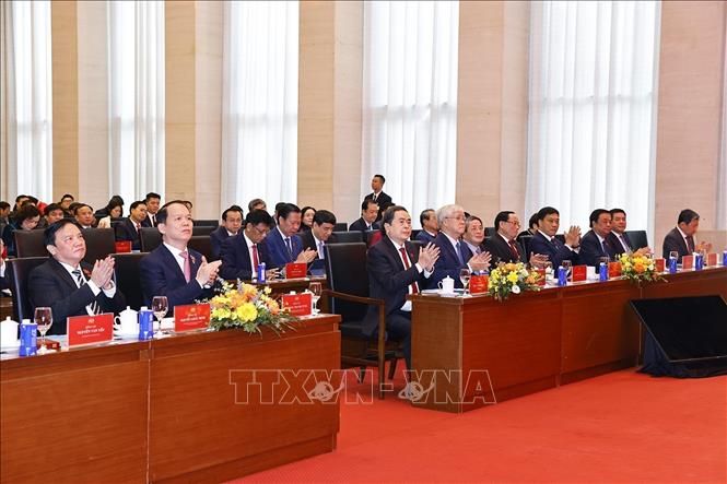Chủ tịch Quốc hội Trần Thanh Mẫn và đại biểu dự Lễ kỷ niệm. Ảnh: Doãn Tấn - TTXVN