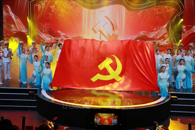 Chương trình nghệ thuật chào mừng. Ảnh: Trọng Đức - TTXVN