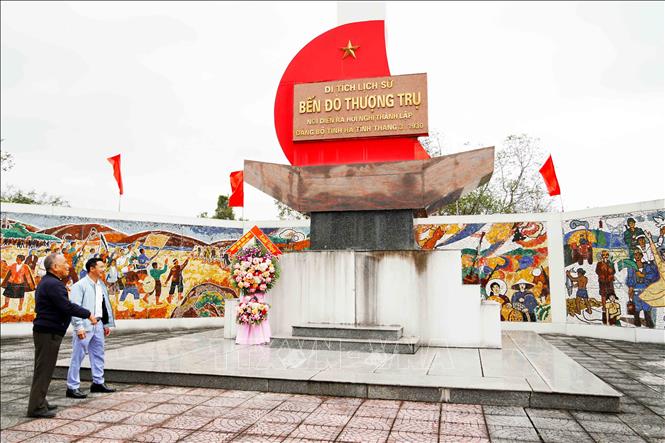 Di tích lịch sử bến đò Thượng Trụ (xã Can Lộc), nơi thành lập Đảng bộ tỉnh Hà Tĩnh, là địa chỉ đỏ về giáo dục truyền thống cách mạng. Ảnh: Hữu Quyết - TTXVN 