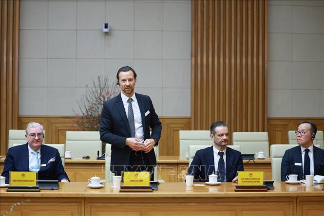 Đại diện doanh nghiệp châu Âu phát biểu Ảnh: Dương Giang-TTXVN
