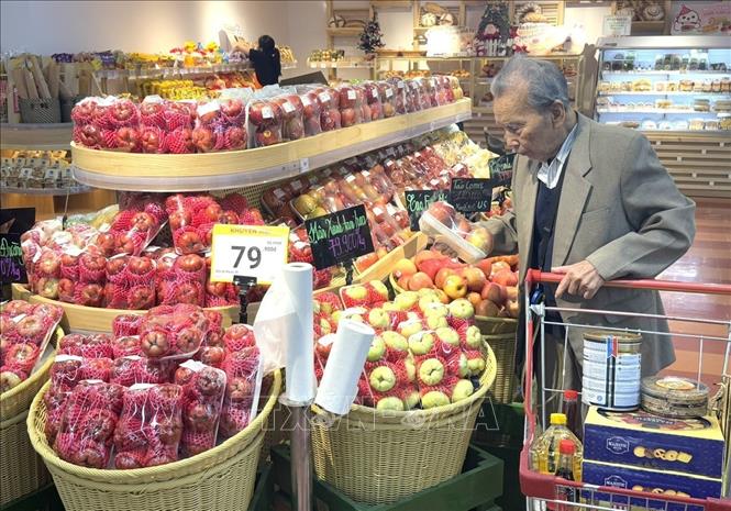 Người dân dễ dàng tiếp cận nguồn hàng phong phú, rõ nguồn gốc xuất xứ. Ảnh: Quốc Lũy - TTXVN