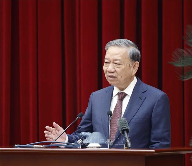 Tổng Bí thư Tô Lâm phát biểu. Ảnh: Thống Nhất – TTXVN