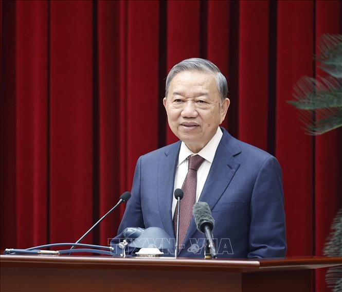 Tổng Bí thư Tô Lâm phát biểu. Ảnh: Thống Nhất – TTXVN