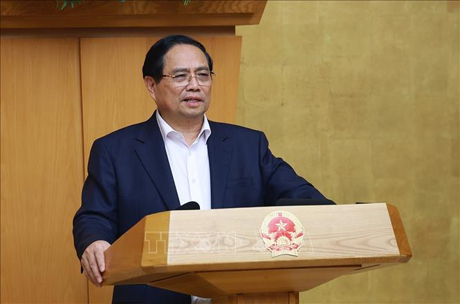 Thủ tướng Phạm Minh Chính chủ trì Phiên họp Chính phủ Thường kỳ tháng 01 năm 2026 trực tuyến với các địa phương. Ảnh: Dương Giang-TTXVN
