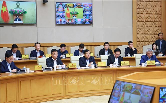 Các Phó Thủ tướng tham dự Phiên họp Chính phủ Thường kỳ tháng 01 năm 2026 trực tuyến với các địa phương. Ảnh: Dương Giang-TTXVN
