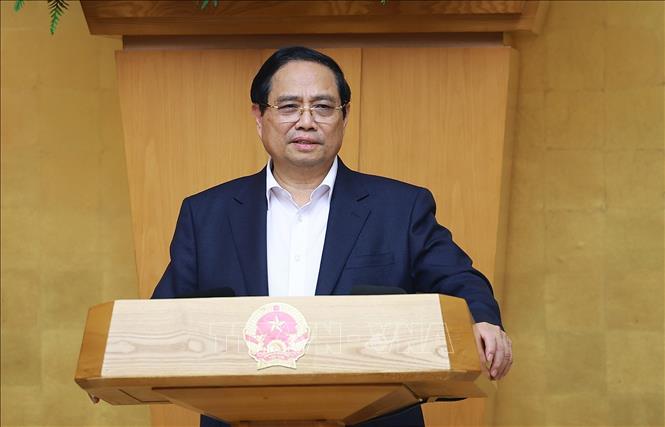 Thủ tướng Phạm Minh Chính chủ trì Phiên họp Chính phủ Thường kỳ tháng 01 năm 2026 trực tuyến với các địa phương. Ảnh: Dương Giang-TTXVN
