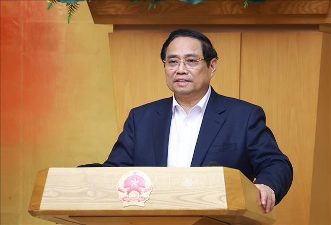 Thủ tướng Phạm Minh Chính kết luận Phiên họp. Ảnh: Dương Giang-TTXVN
