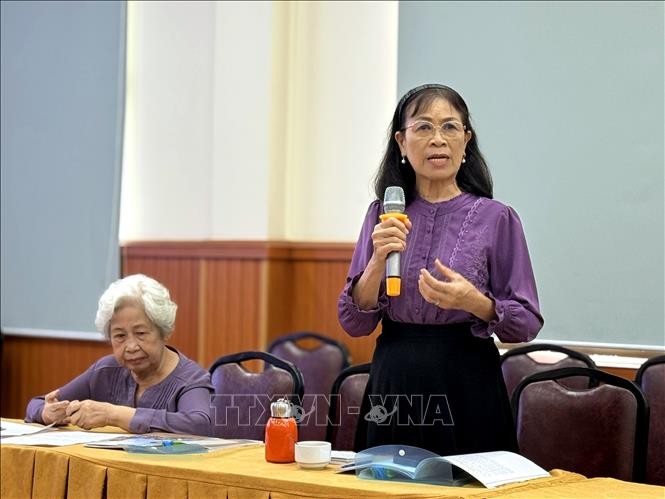 Các đại biểu tham gia phát biểu tại hội thảo. Ảnh: Thanh Vũ-TTXVN