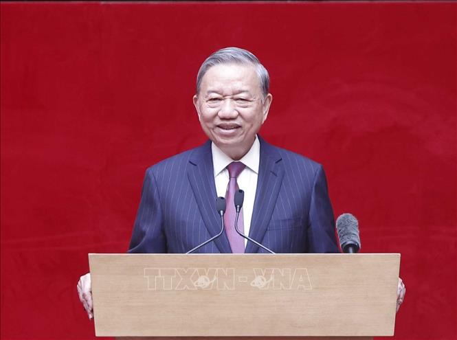 Tổng Bí thư Tô Lâm phát biểu. Ảnh: Thống Nhất – TTXVN