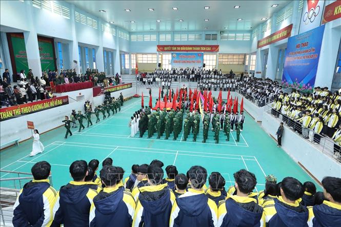 Lạng Sơn khai mạc Hội thao Giáo dục quốc phòng và an ninh cấp tỉnh dành cho học sinh THPT năm 2026. Ảnh: Anh Tuấn – TTXVN