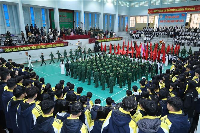 Lạng Sơn khai mạc Hội thao Giáo dục quốc phòng và an ninh cấp tỉnh dành cho học sinh THPT năm 2026. Ảnh: Anh Tuấn – TTXVN