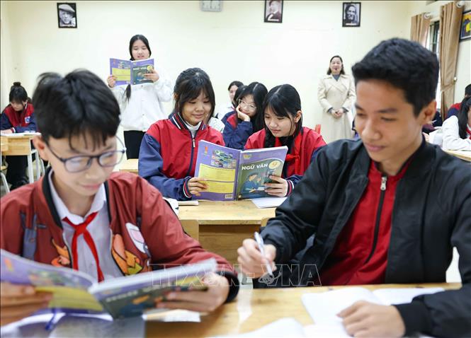 Qua các đợt kiểm tra, học sinh được phân loại sát với trình độ, từ đó nhà trường có các giải pháp ôn tập phù hợp, hiệu quả. Ảnh: Thanh Tùng - TTXVN