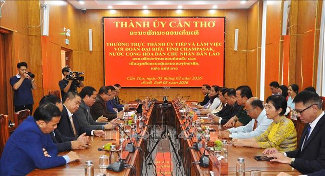 Quang cảnh buổi làm việc. Ảnh: Ánh Tuyết - TTXVN