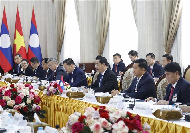 Thủ tướng Chính phủ Lào Sonexay Siphandone phát biểu. Ảnh: Thống Nhất – TTXVN