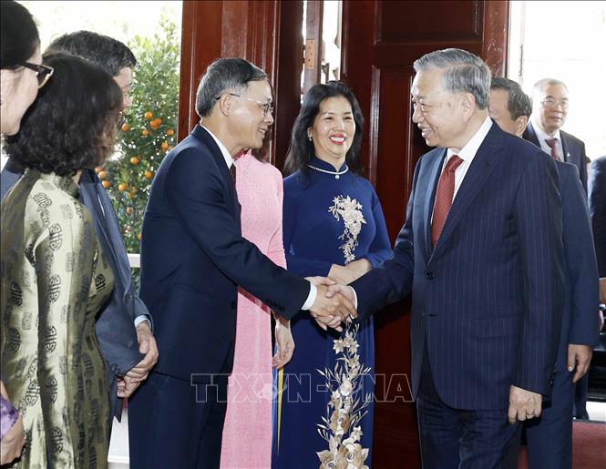 Tổng Bí thư Tô Lâm và các đại biểu. Ảnh: Thống Nhất - TTXVN