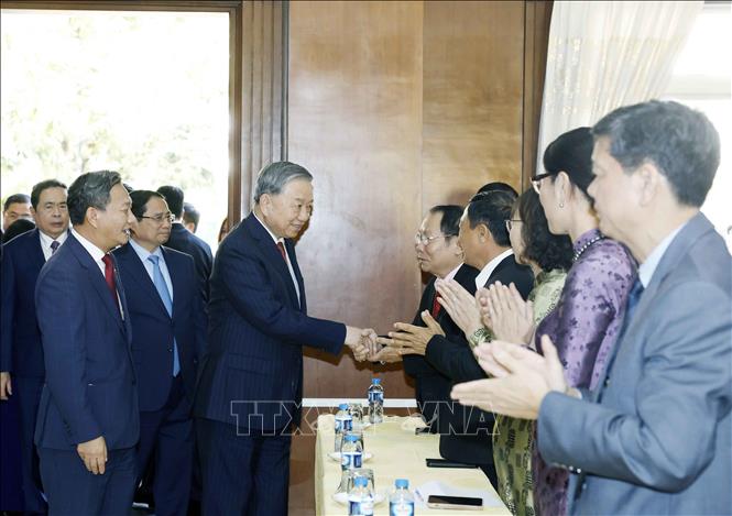 Tổng Bí thư Tô Lâm và các đại biểu. Ảnh: Thống Nhất - TTXVN