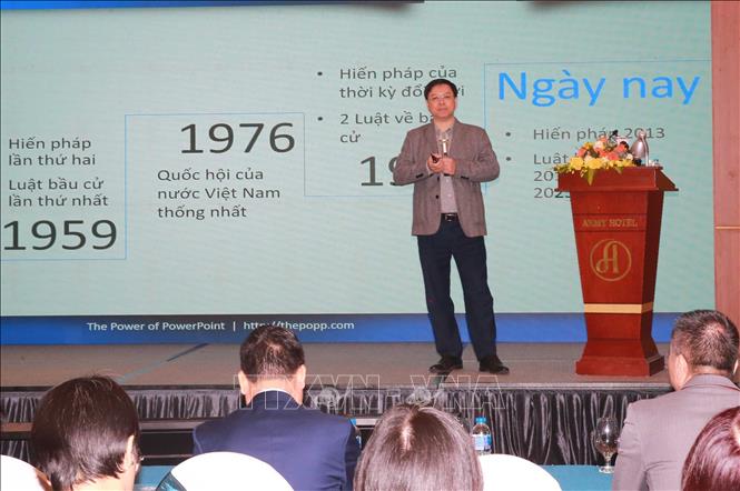 Quang cảnh buổi tập huấn tuyên truyền. Ảnh: Trọng Đức - TTXVN