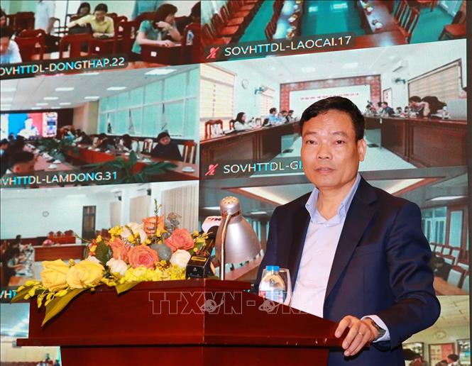 Ông Đặng Khắc Lợi, Phó Cục trưởng Cục Báo chí (Bộ Văn hóa, Thể thao và Du lịch) phát biểu. Ảnh: Trọng Đức - TTXVN