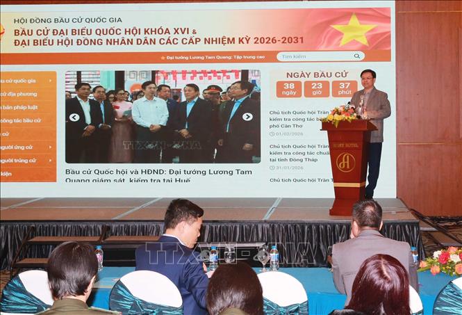 Quang cảnh buổi tập huấn tuyên truyền. Ảnh: Trọng Đức - TTXVN