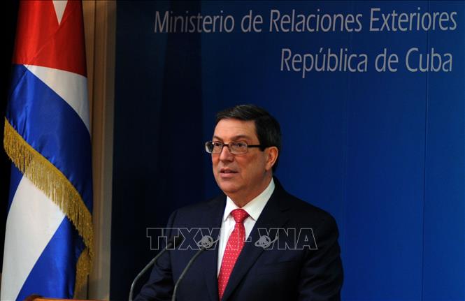 Ngày 1/2/2026, Bộ Ngoại giao Cuba ra thông cáo khẳng định nước này kiên quyết lên án chủ nghĩa khủng bố dưới mọi hình thức và biểu hiện, đồng thời tái khẳng định cam kết hợp tác với Mỹ và các quốc gia khác để tăng cường an ninh khu vực và quốc tế. Ảnh: Bộ trưởng Ngoại giao Cuba Bruno Rodriguez. THX/TTXVN