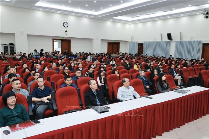 Các đại biểu dự Hội nghị tại điểm cầu Trụ sở Thông tấn xã Việt Nam (Hà Nội). Ảnh: Minh Quyết - TTXVN