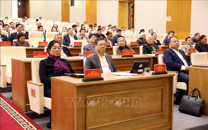 Các đại biểu tham gia nghiên cứu, học tập quán triệt và triển khai thực hiện Nghị quyết Đại hội XIV của Đảng tại điểm cầu Trung tâm hội nghị tỉnh Tuyên Quang. Ảnh: Quang Cường - TTXVN